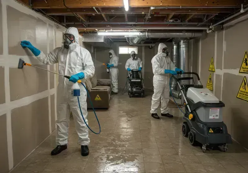 Basement Moisture Removal and Structural Drying process in Socorro County, NM